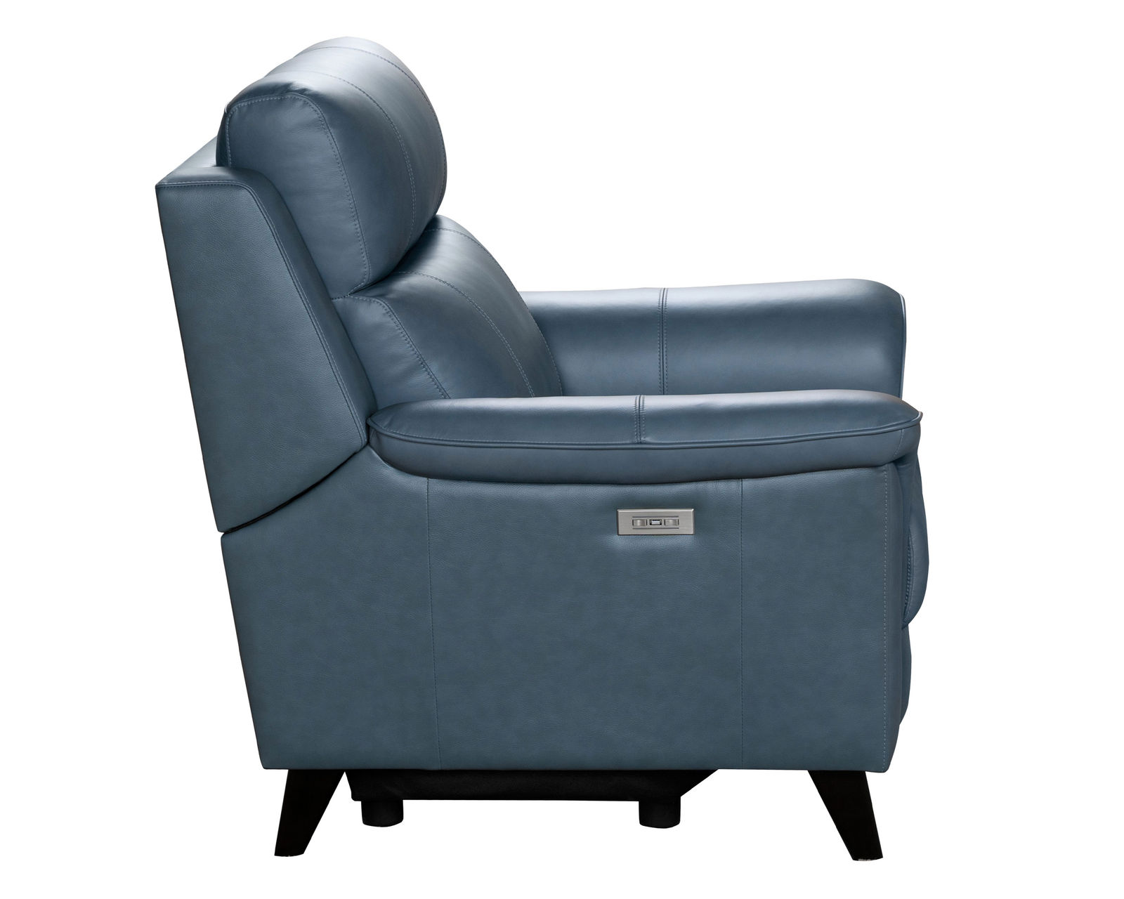 Kester Leather Power Headrest Power Recliner  (Bluegray) In stock - Includes Power Headrest  - Power Recline