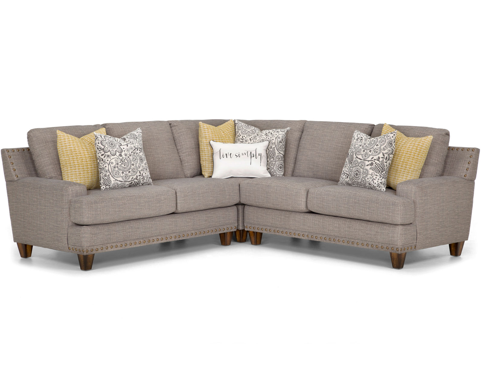 Julienne 864 Stationary Sectional (Includes Pillows) - Take an Extra 25% Off this Sectional - Layout A