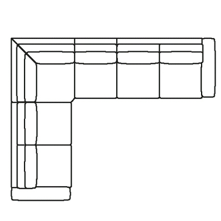 Layout F: Four Piece Sectional 109" x 137"