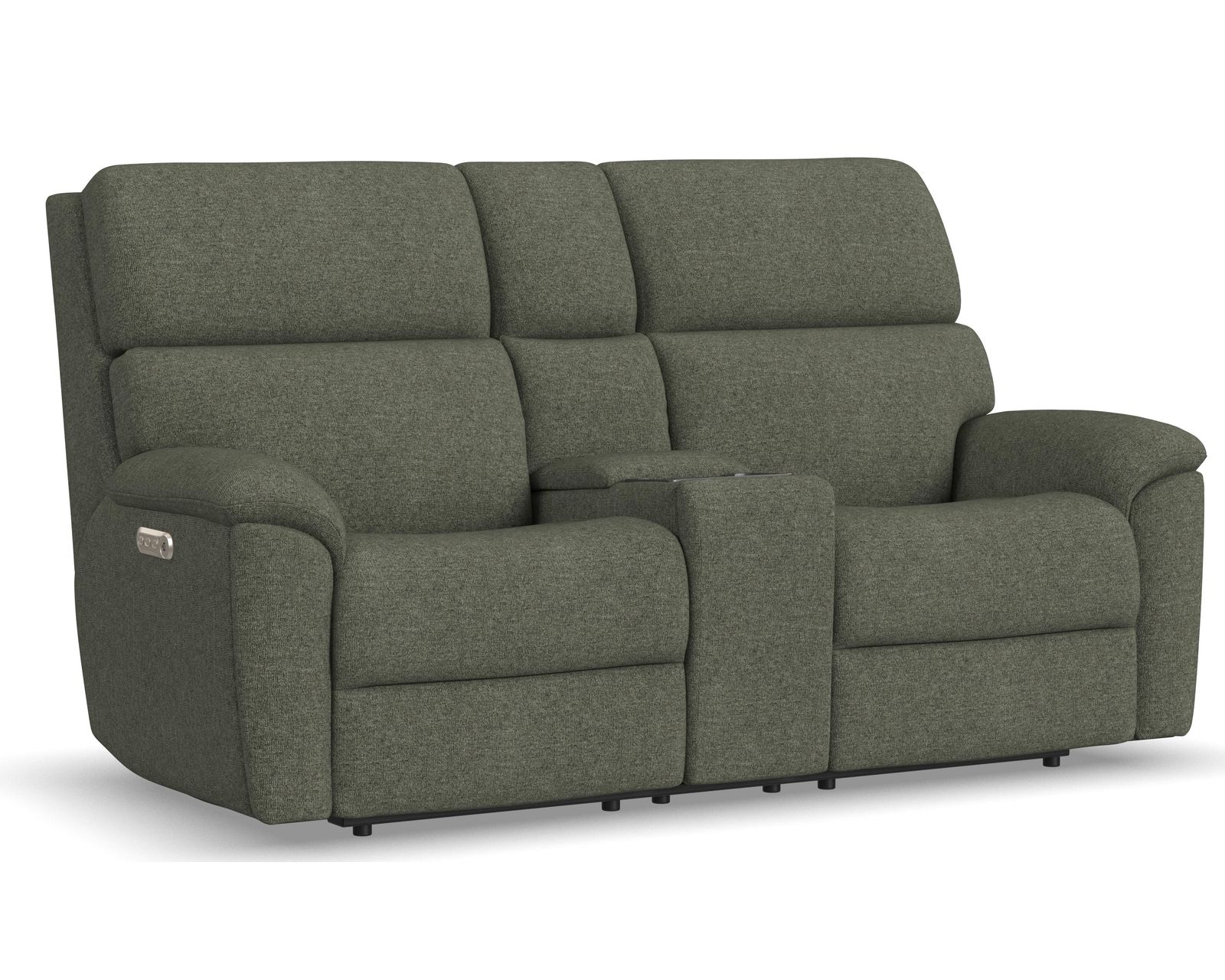 Porter 2865 Triple Power 74" Reclining Console Loveseat (+90 fabrics) - Porter Fabric Power Reclining Console Loveseat with Power Headrest & Lumbar