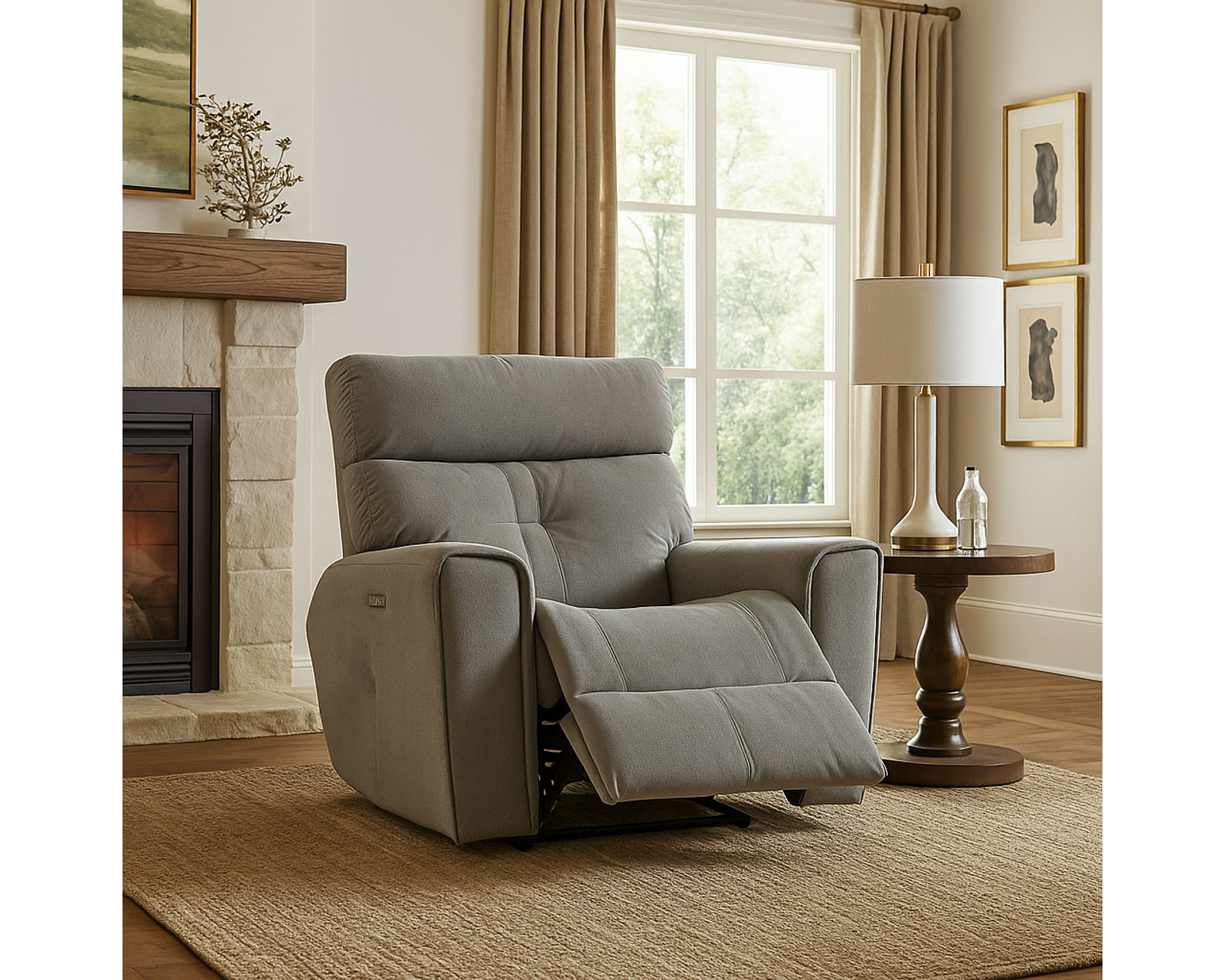 Acacia 41080 Power Headrest Power Reclining Sofa (86") +50 fabrics