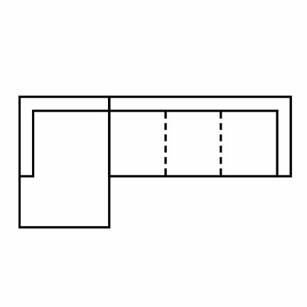 Layout D: Four Piece Sectional 63" x 124"