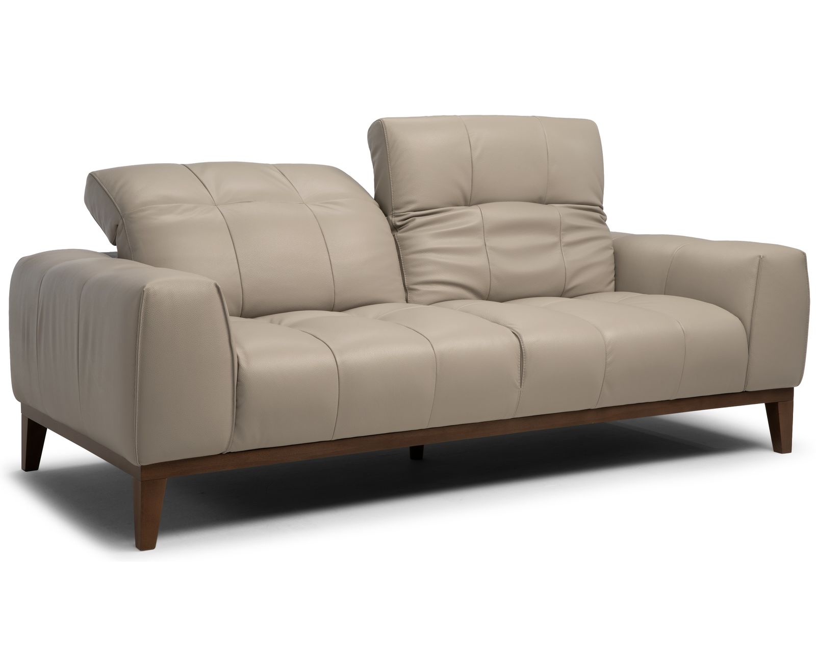 Scacco C293 Leather Sofa 82" (+55 leathers) - Manual Adjustable Headrest for Extra Comfort