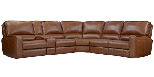 Layout A: Six Piece Reclining Sectional 131.5" x 119" (3 power recliners)