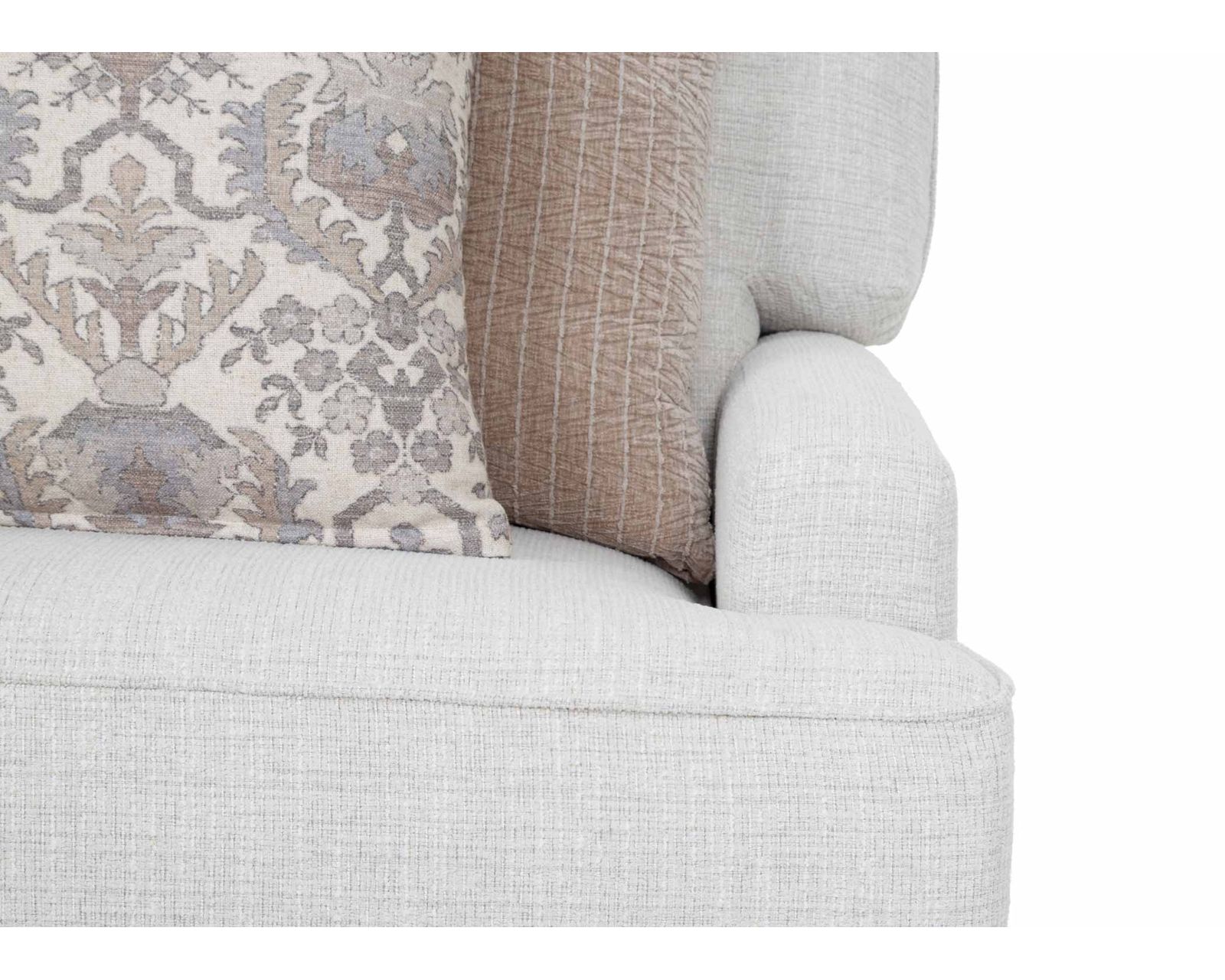 Quinn 99" Wide Sofa (Performance Fabric. Beautiful Comfort. Made for Real Life) - Includes All Decorative Throw Pillows