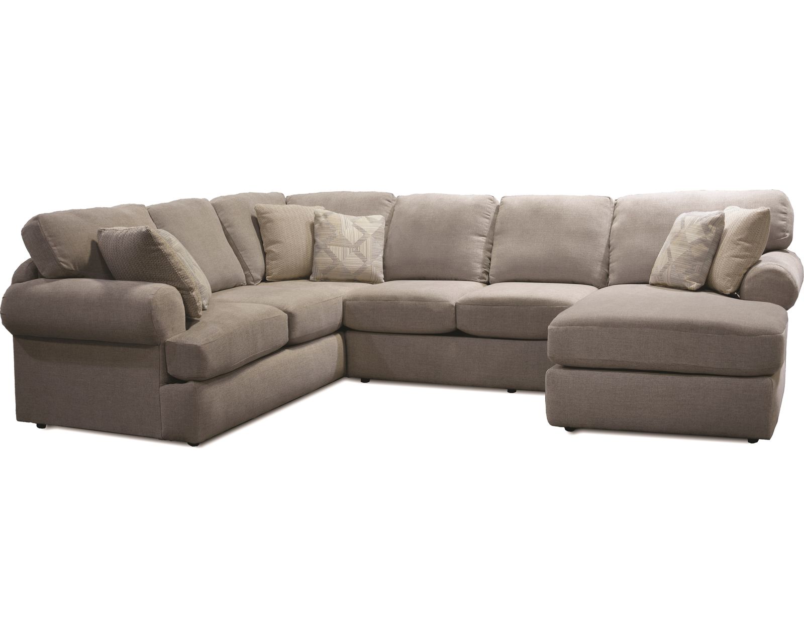 Darcy Stationary Sectional  (+101 Standard and Performance Fabrics) - Layout F: Three Piece Sectional 103" x 134"