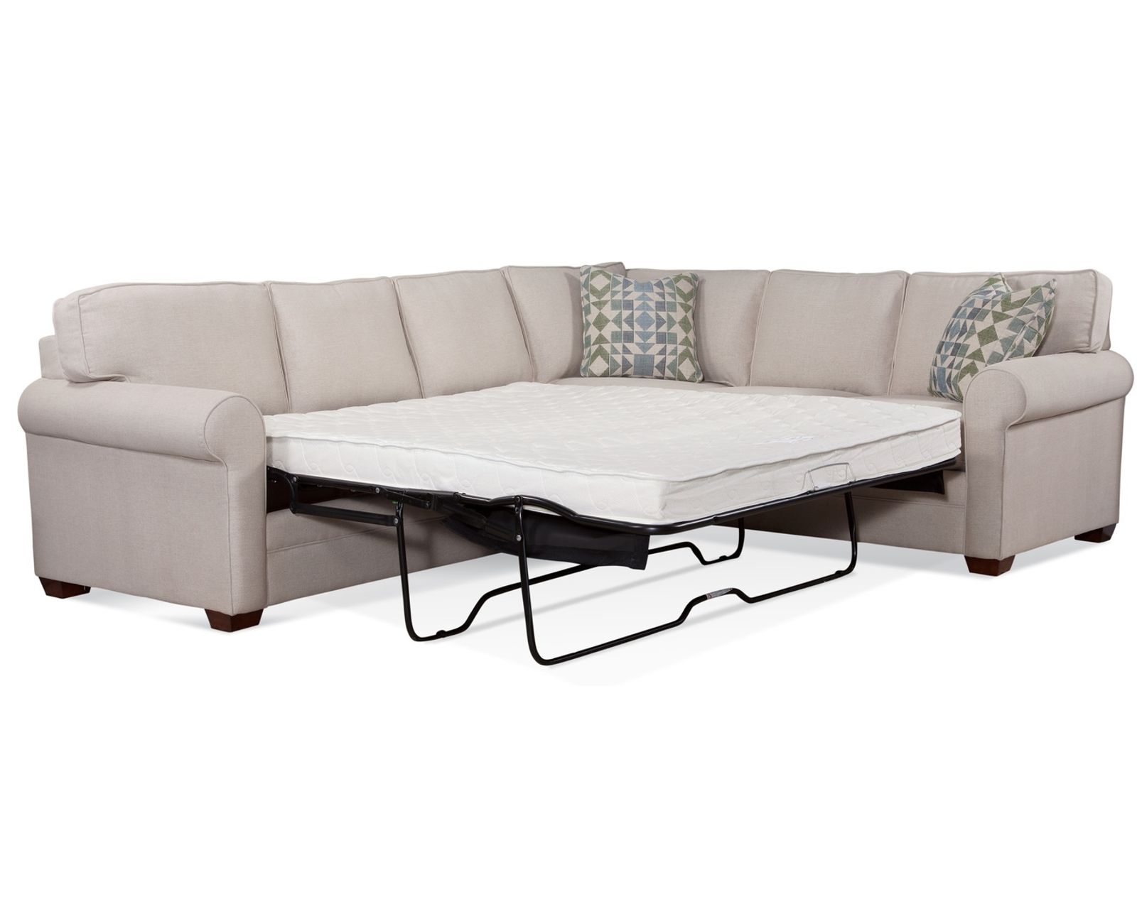 Bedford Queen Size Sleeper Sectional (+69 fabrics) - Layout D: Two Piece Sleeper Sectional 94" x 117"