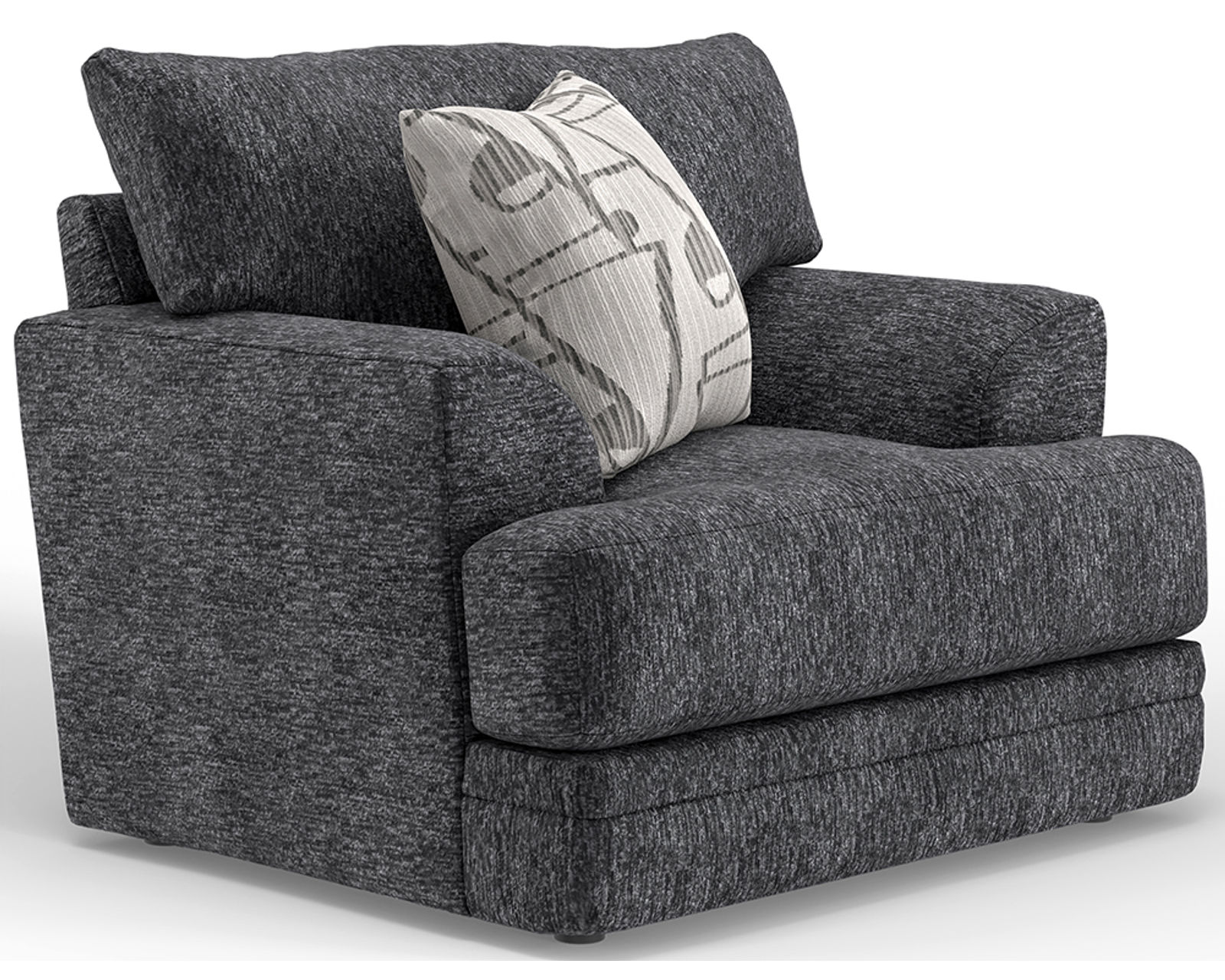 Tyson 93" Sofa (2 colors) includes pillows - Tyson Accent Chair Shown in Fabric Slate