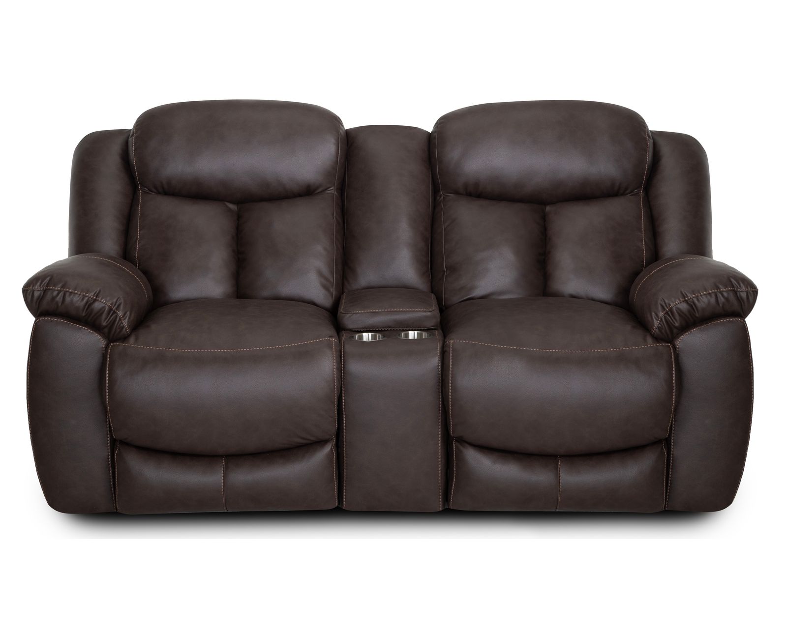 Warner 653 Reclining Sofa Coffee (90") - Warner Reclining Console Loveseat