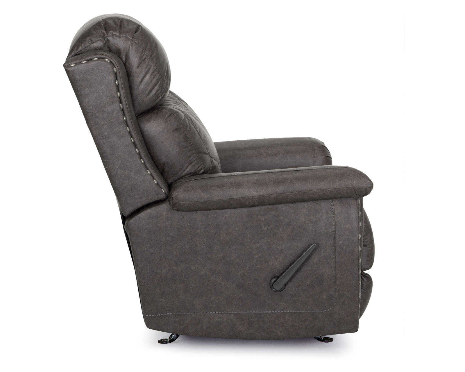 Brixton 647 Reclining Sofa (94") Steel Faux Leather Like Fabric - Brixton Rocker Recliner