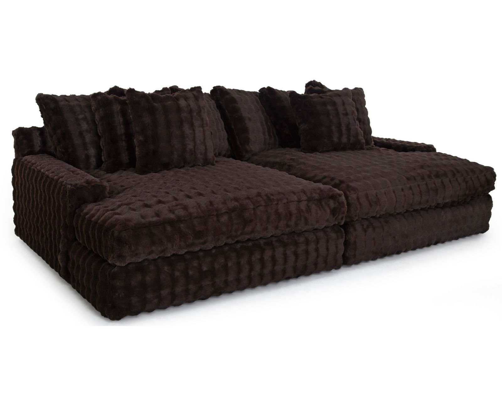 Angel 878 Modular Sectional (A Little Piece of Heaven — Oversized Comfort Made for Serious Lounging) two colors - Also Available in Fabric Color Chocolate