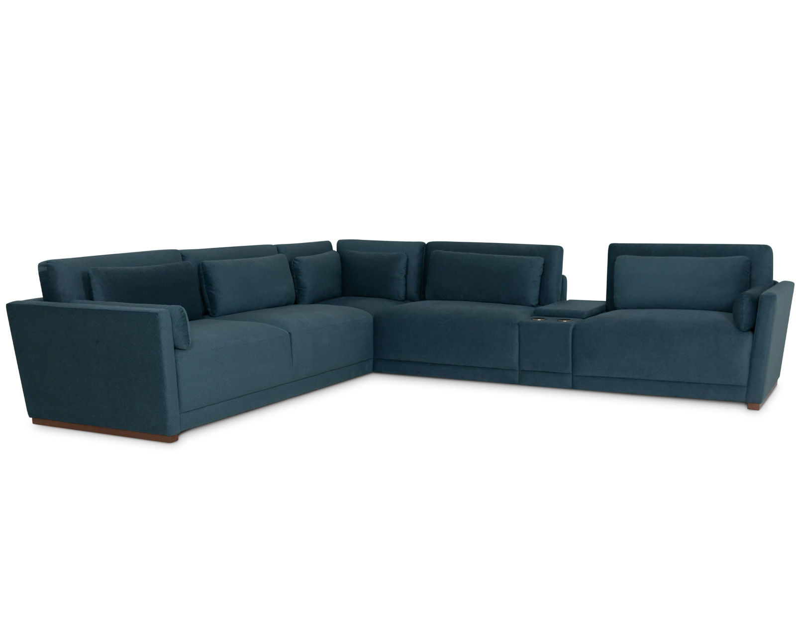 Shea 77646 Stationary Leather Sectional (100+ leathers) - Layout C: Five Piece Sectional 123" x 137"
