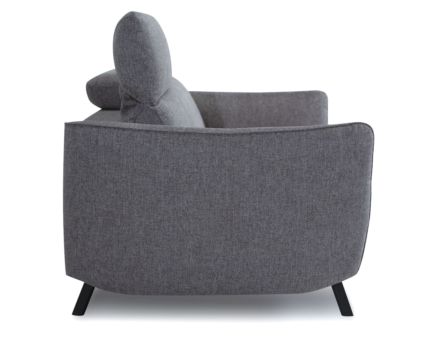 Lima C267 Sofa (74" or 86") +40 fabrics - Sofa Side View with Adjustable Headrests in Up Position