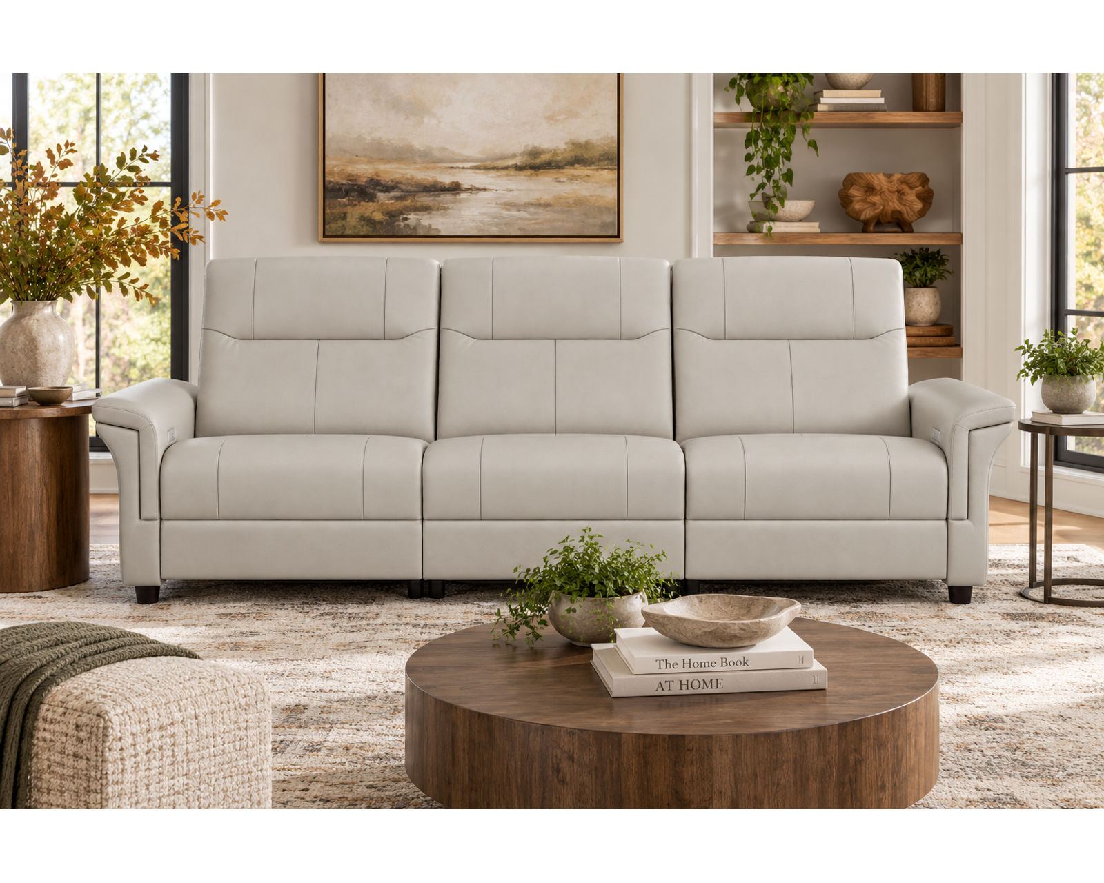 Melbourne 105" Power Reclining Sofa Ocean (Modern Scandinavian Style. Power Comfort Made for Living) IN STOCK - Includes Both Power Headrest and Power Recline