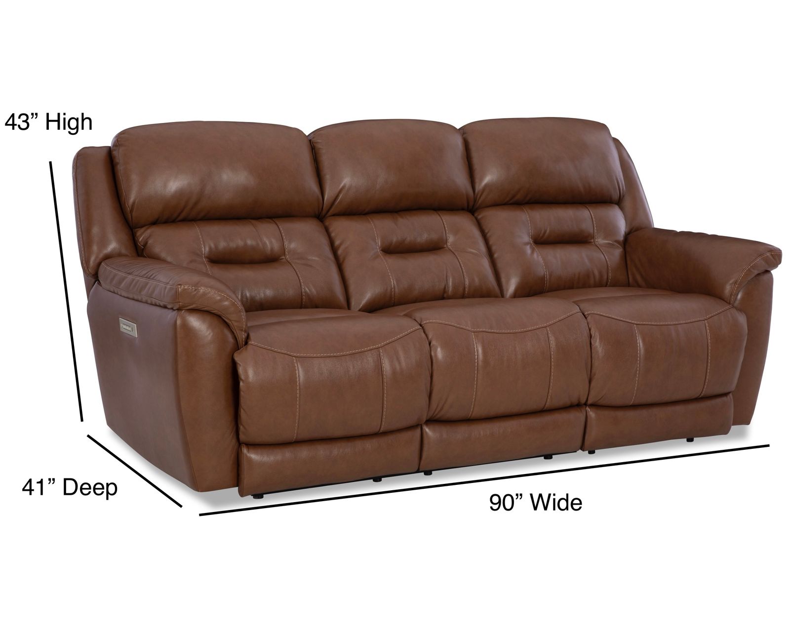 Contender 79" Leather Triple Power Console Reclining Loveseat (In stock) - Contender 90" Zero Gravity Power Reclining Sofa