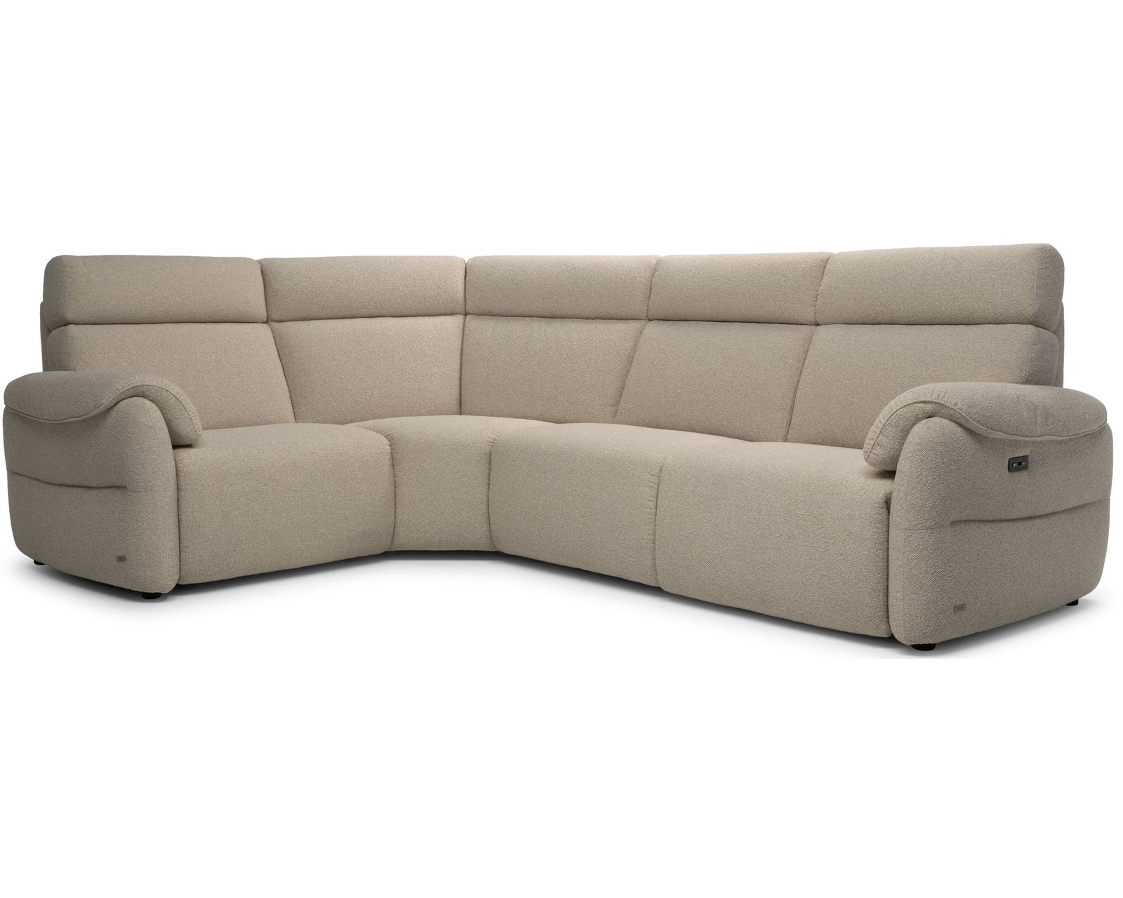 Houston C280 Zero Gravity Power Headrest Power Reclining Sectional (+50 leathers) - Layout D: Four Piece Reclining Sectional 95" x 117" (1 recliner)