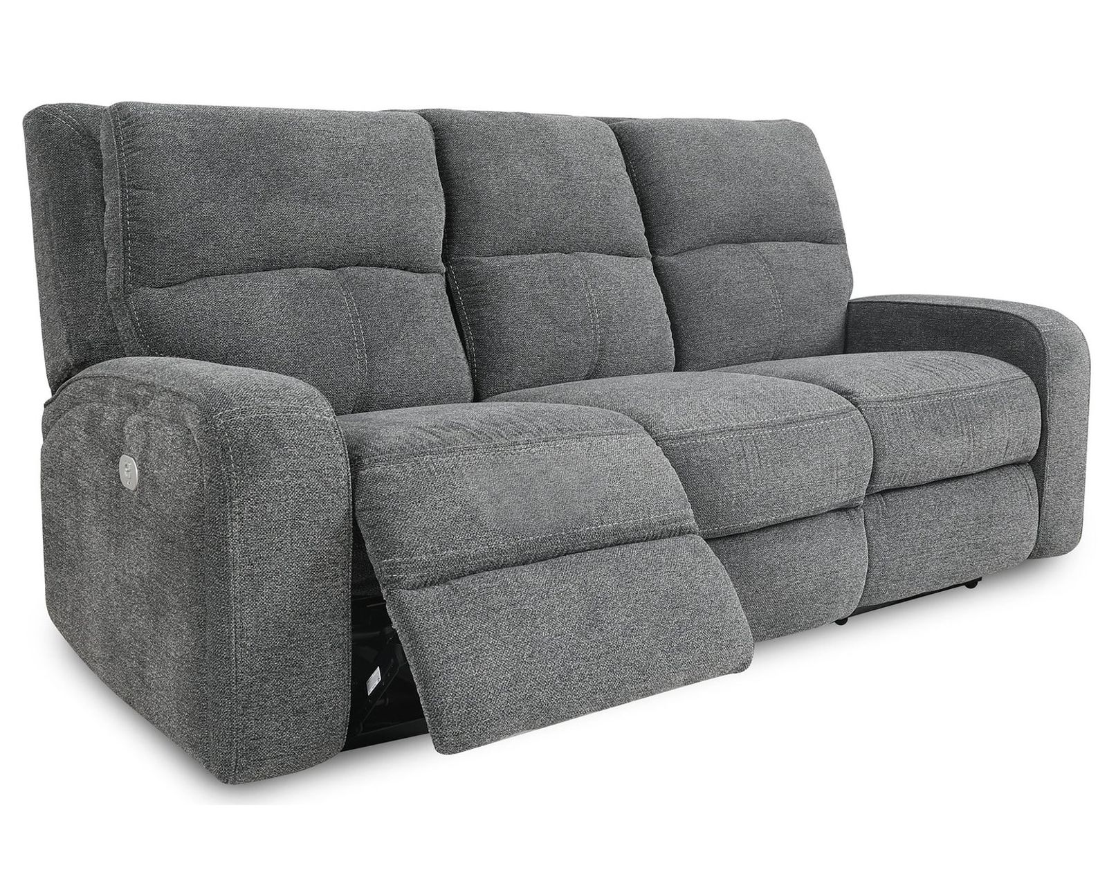 Polaris Power Headrest Power Recliner Grey (In stock - Fast shipping) - Polaris Power Headrest Power Reclining Sofa