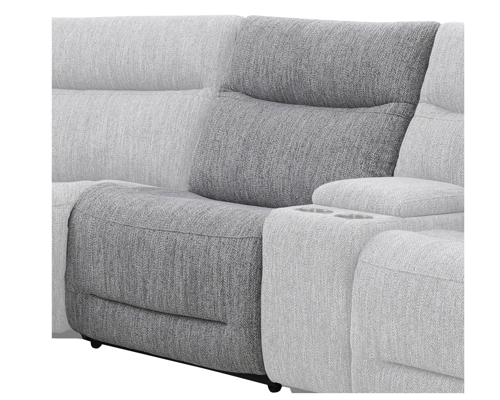 Apollo Zero Gravity Grey Power Reclining Power Headrest Sectional (in stock) - Apollo Grey Armless Chair