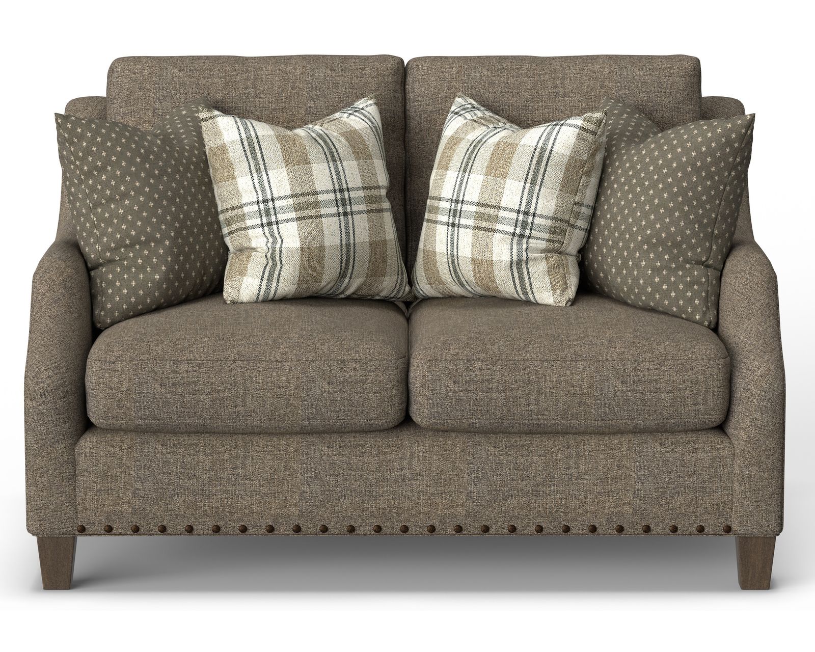 Gianna 7824 Sofa (86") +100 fabrics) - Gianna Nail Head Loveseat