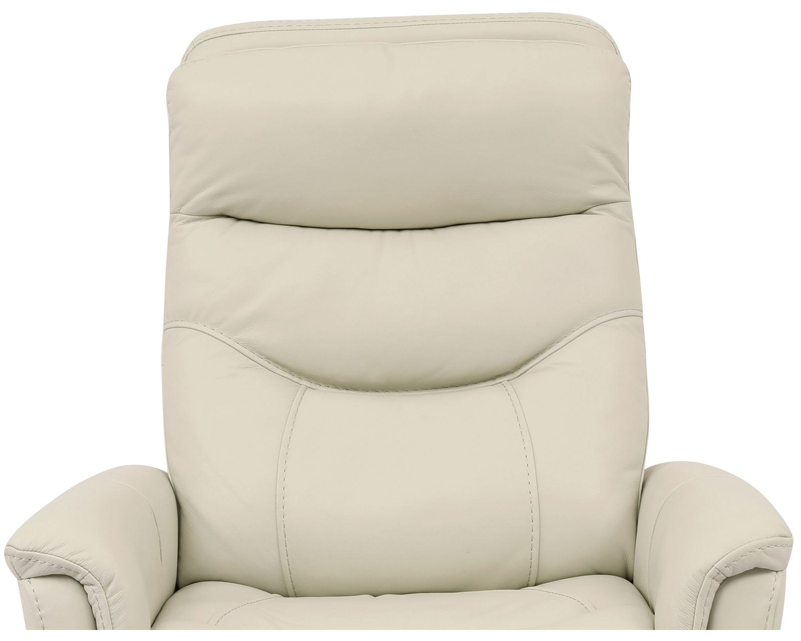 Gemini Leather Swivel Glider Recliner Ivory (In stock - Fast shipping) - 100% Genuine Top Grain Leather Everywhere Your Body Touches