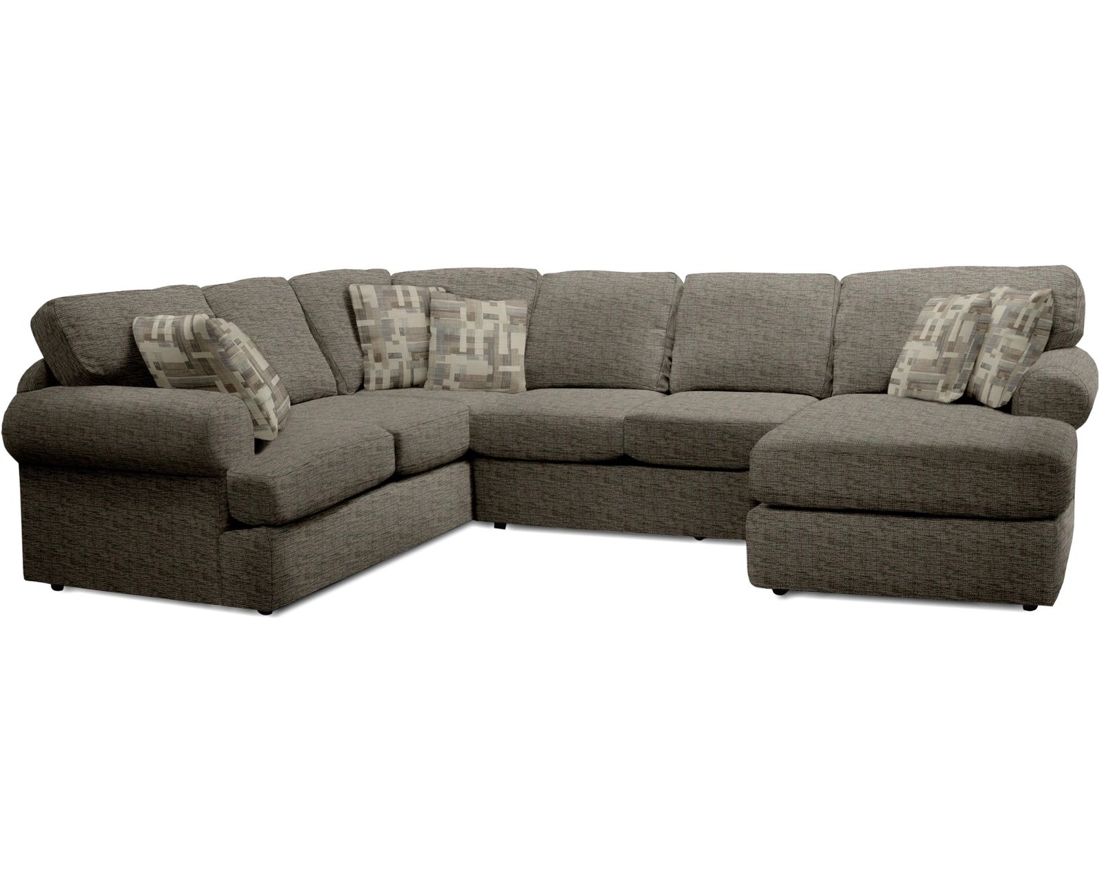 Darcy Stationary Sectional  (+101 Standard and Performance Fabrics) - Layout F: Three Piece Sectional 103" x 134"