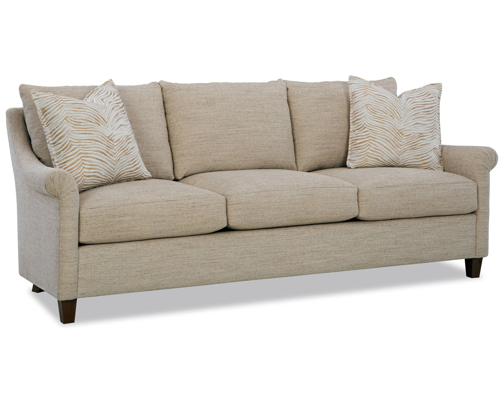 Sheffield 7464 Sofa (90") +100 performance fabrics) - Customize the fabric, pillows and wood finish