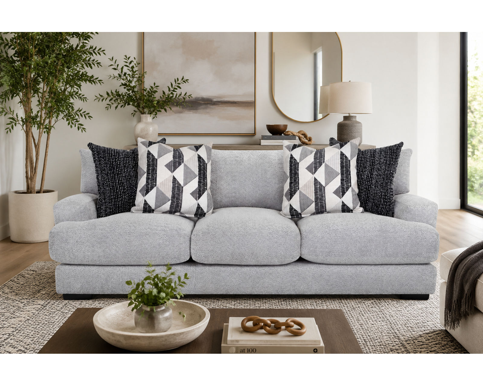 Galaxy 100" Extra-Wide Sofa Affordable Luxury. Room to Relax Beautifully - Luxury Looks. Beautiful Rooms. Surprisingly Affordable.