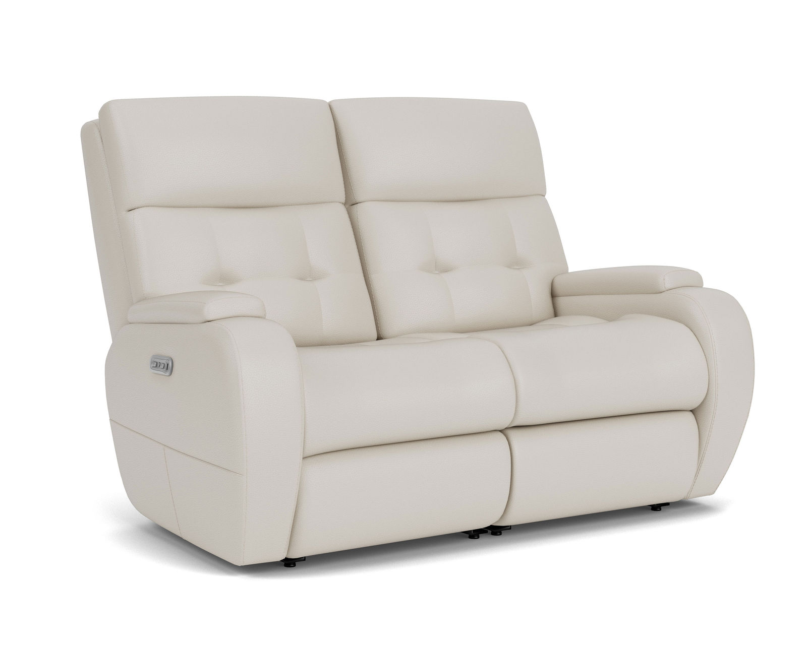 Strait Zero Gravity Leather Power Reclining Sofa with Power Headrests (Colors Available) - A USB port is built into the power control for convenient charging