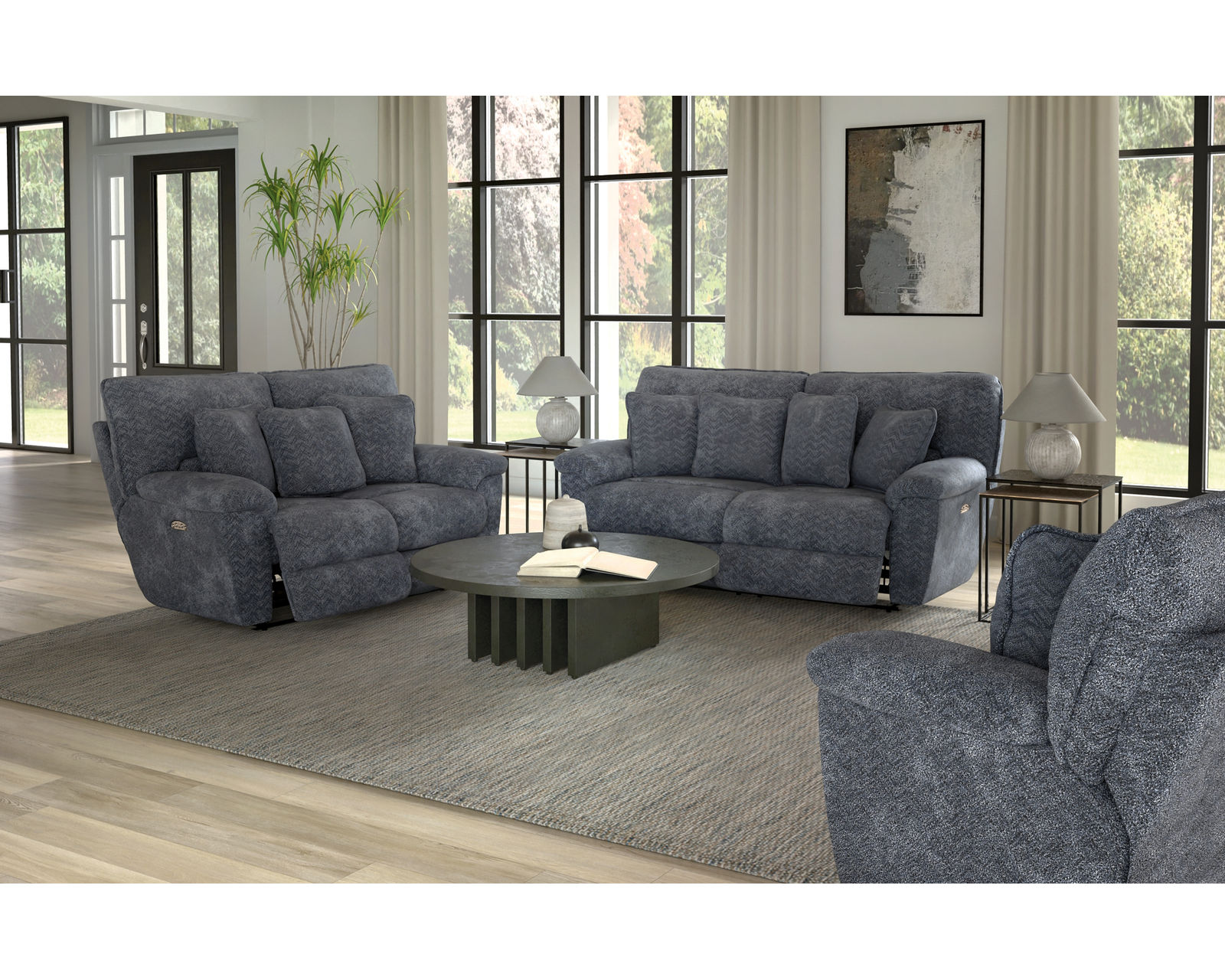 Paxon 90" Power Reclining Sofa with Power Headrests & Deep Seat Recline - 400 lb. per seat (includes pillows) - Comfort Built for the Whole Family.