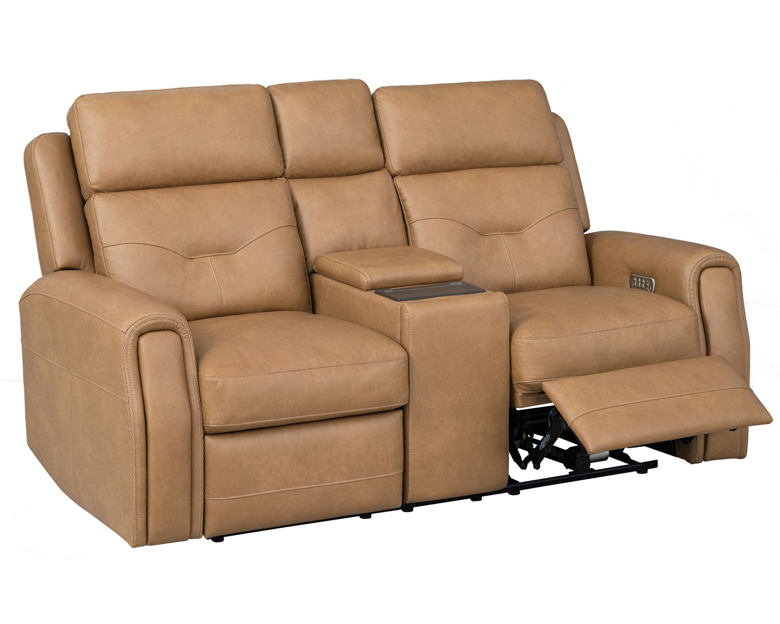 Felix 1536 Leather Zero Gravity Triple Power Reclining Console Loveseat with Heat and Massage (2 colors) in stock - Felix Zero Gravity Triple Power Reclining Console Loveseat