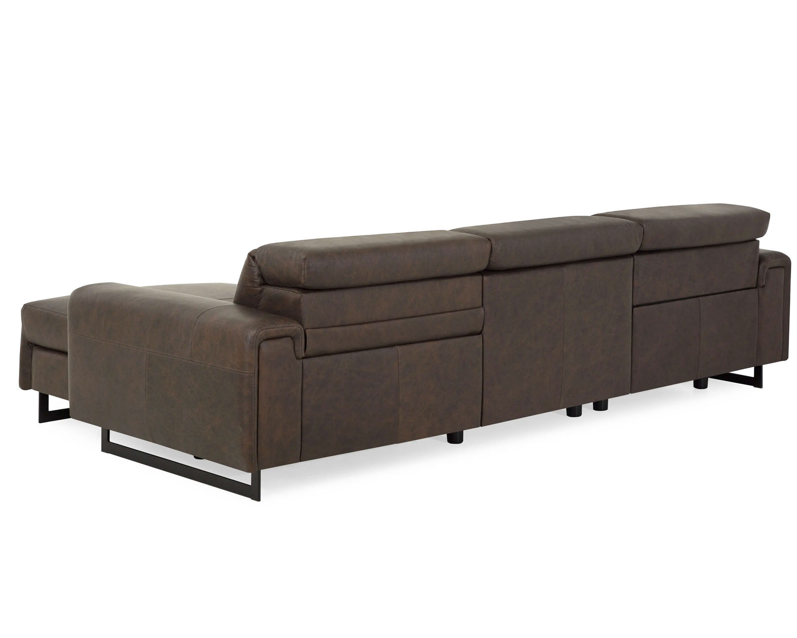 Armina 44010 Power Headrest Power Reclining Sectional (+100 leathers) - Layout I: Three Piece Reclining Sectional 117" x 64"
