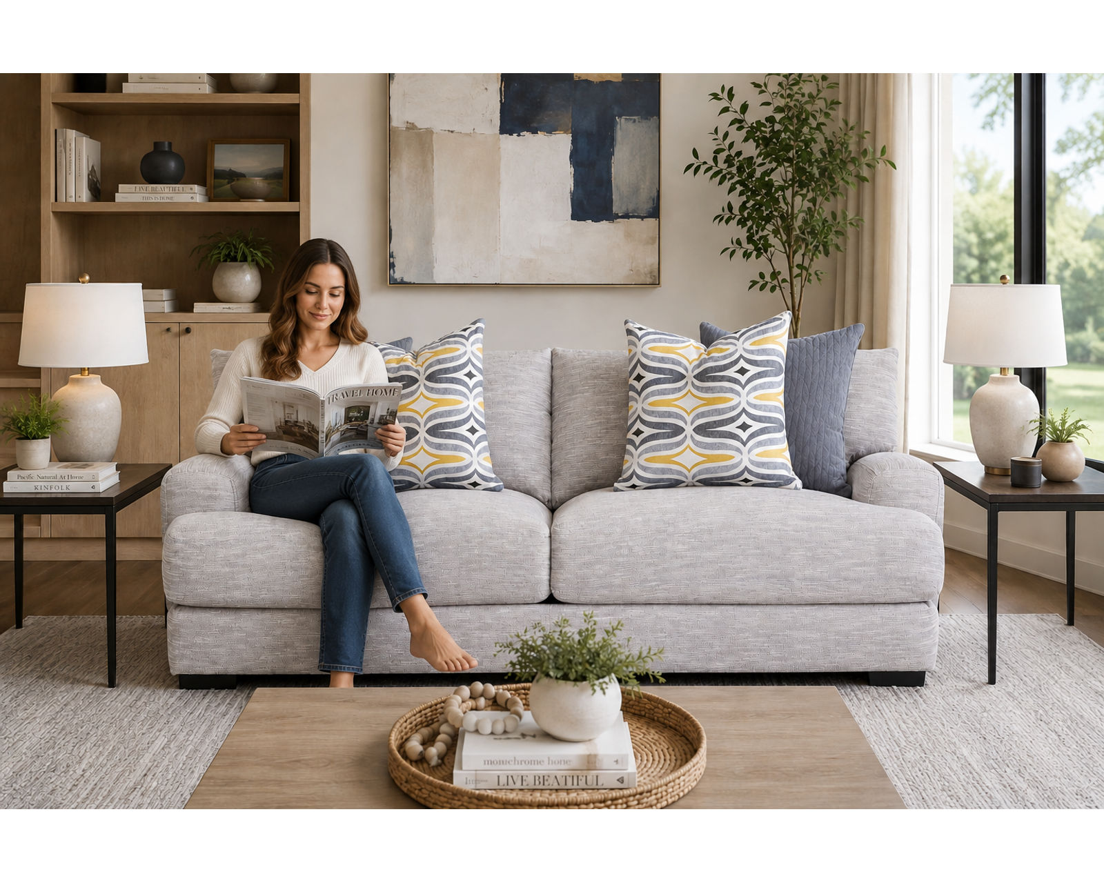 Barton 87" Sofa (Affordable Luxury. Deep Comfort. Effortless Style.) - A Designer Room. A Comfortable Price.