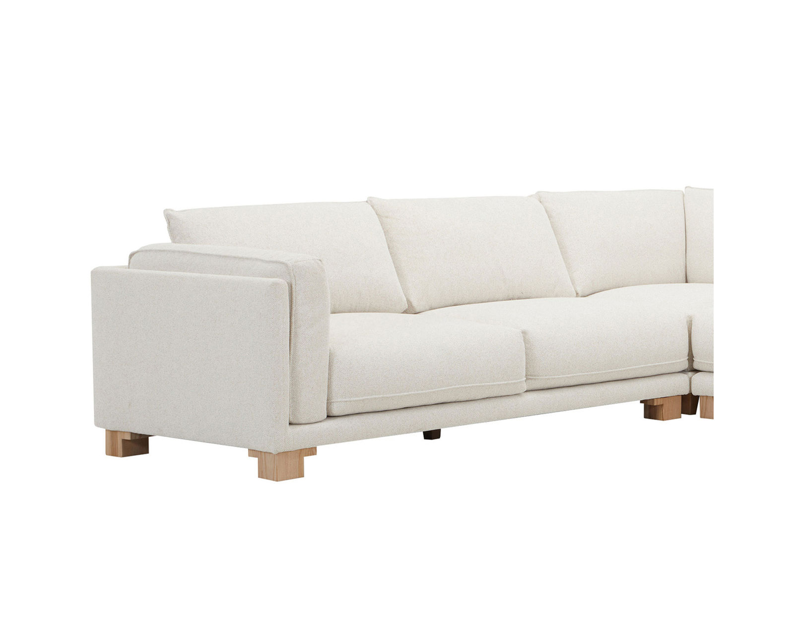 Escape Four Piece Stationary Sectional Mist (In stock - Fast shipping) - Escape Left Arm Facing Loveseat