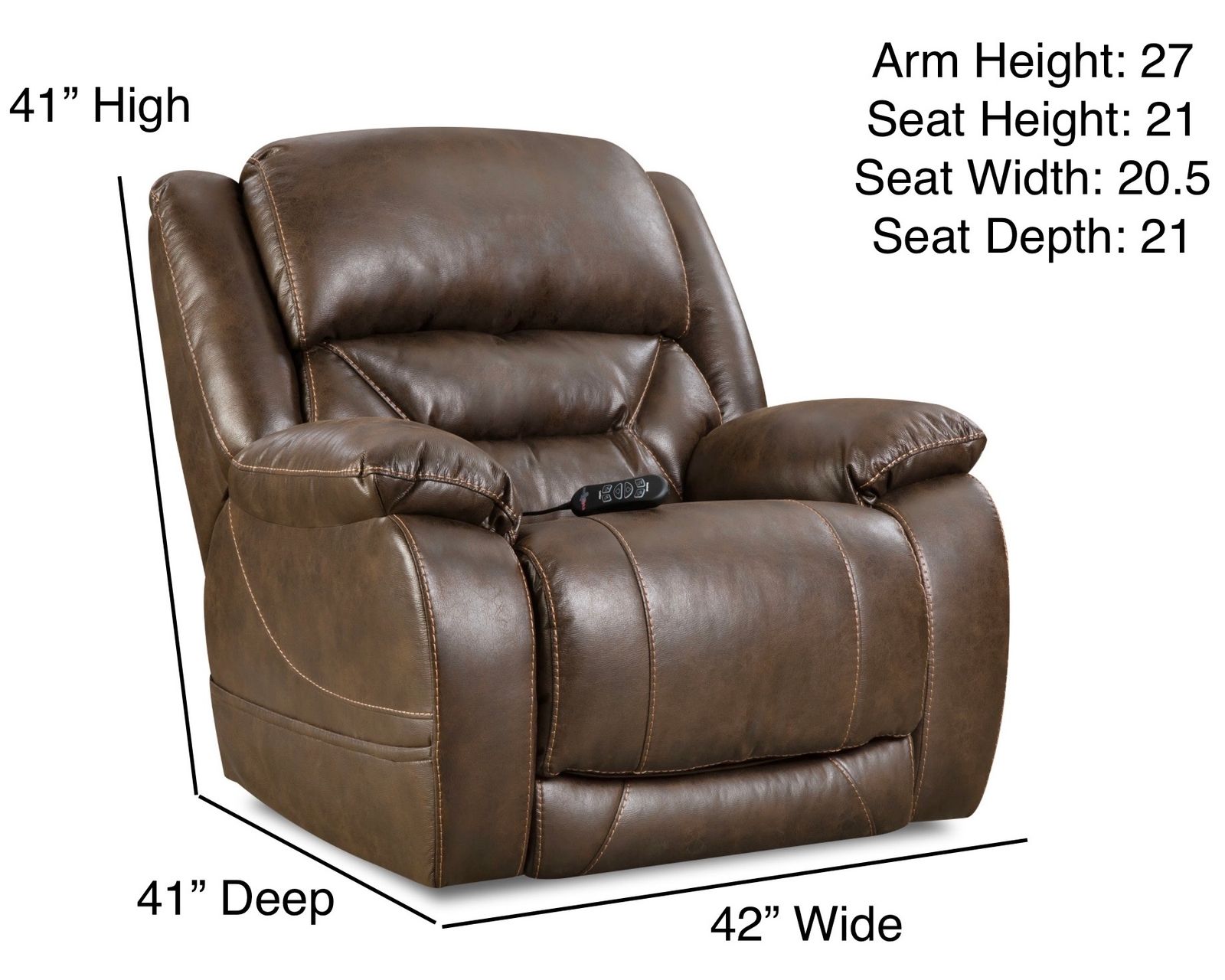 Greer Triple Power Wall-Saver Recliner Walnut (In stock) - Greer Power Wall Saver Recliner