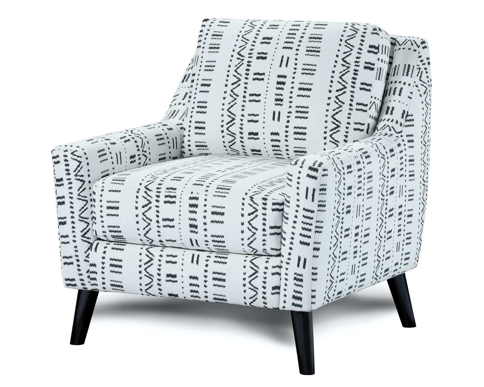 Winston Salt 87" Sofa 17-00 (Performance fabric) - Algeria Onyx Accent Chair - 290 (Performance fabric)