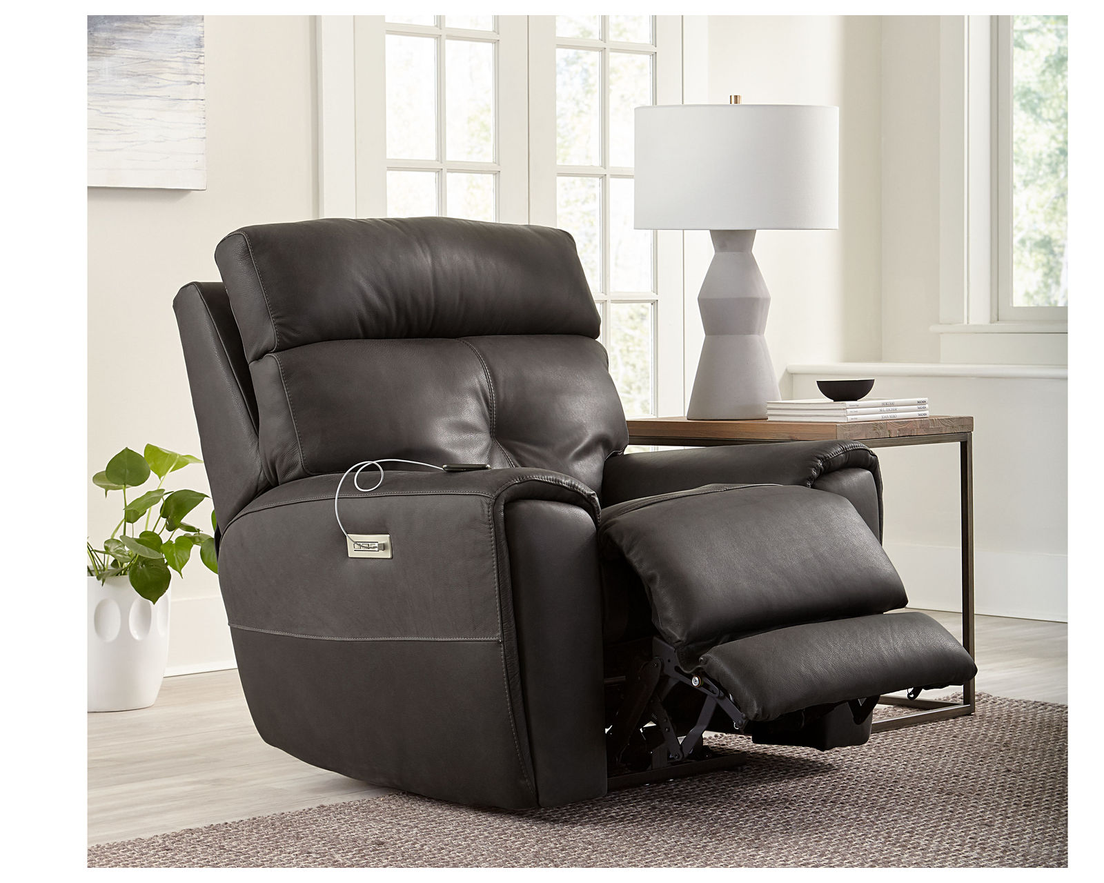 Aedon 41502 Power Headrest Power Wallhugger Recliner (+200 colors) - Wall- hugger technology provides a full recline with only 4" of wall clearance.
