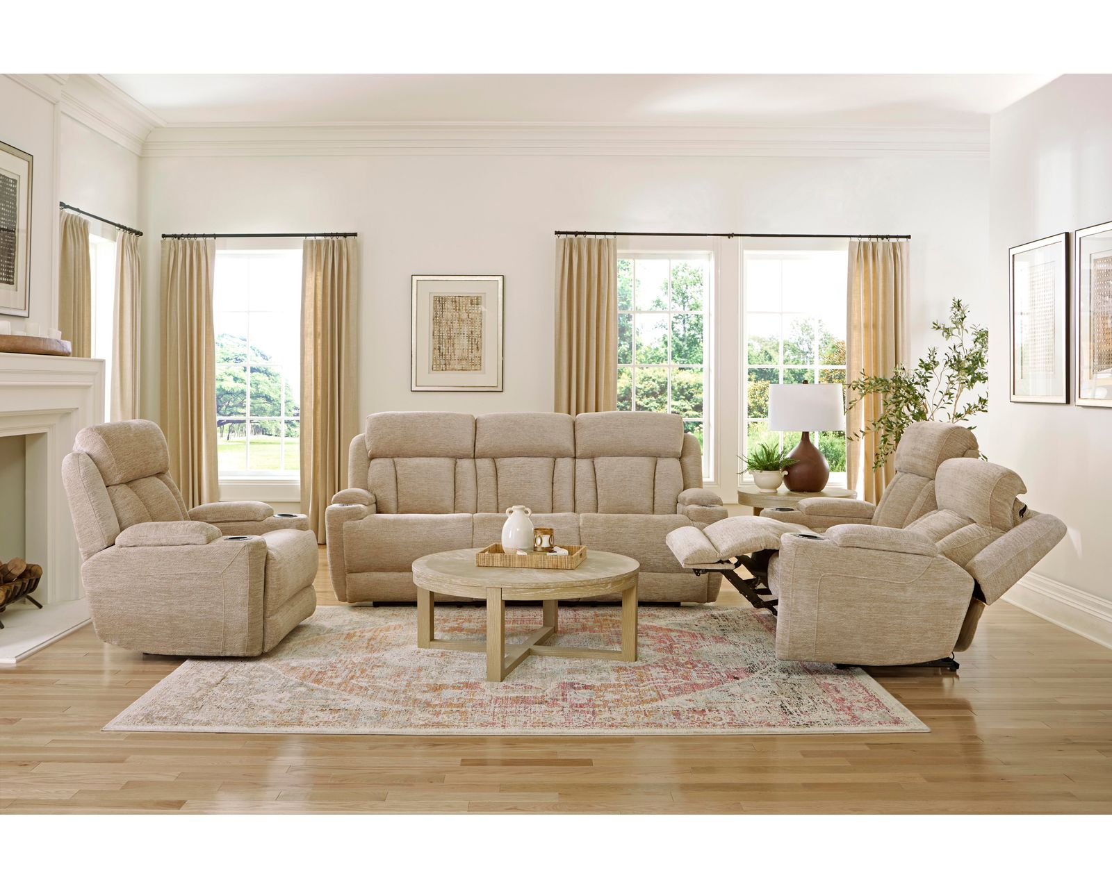 Dalton Power Headrest Power Recliner Fawn (In stock - Fast shipping)