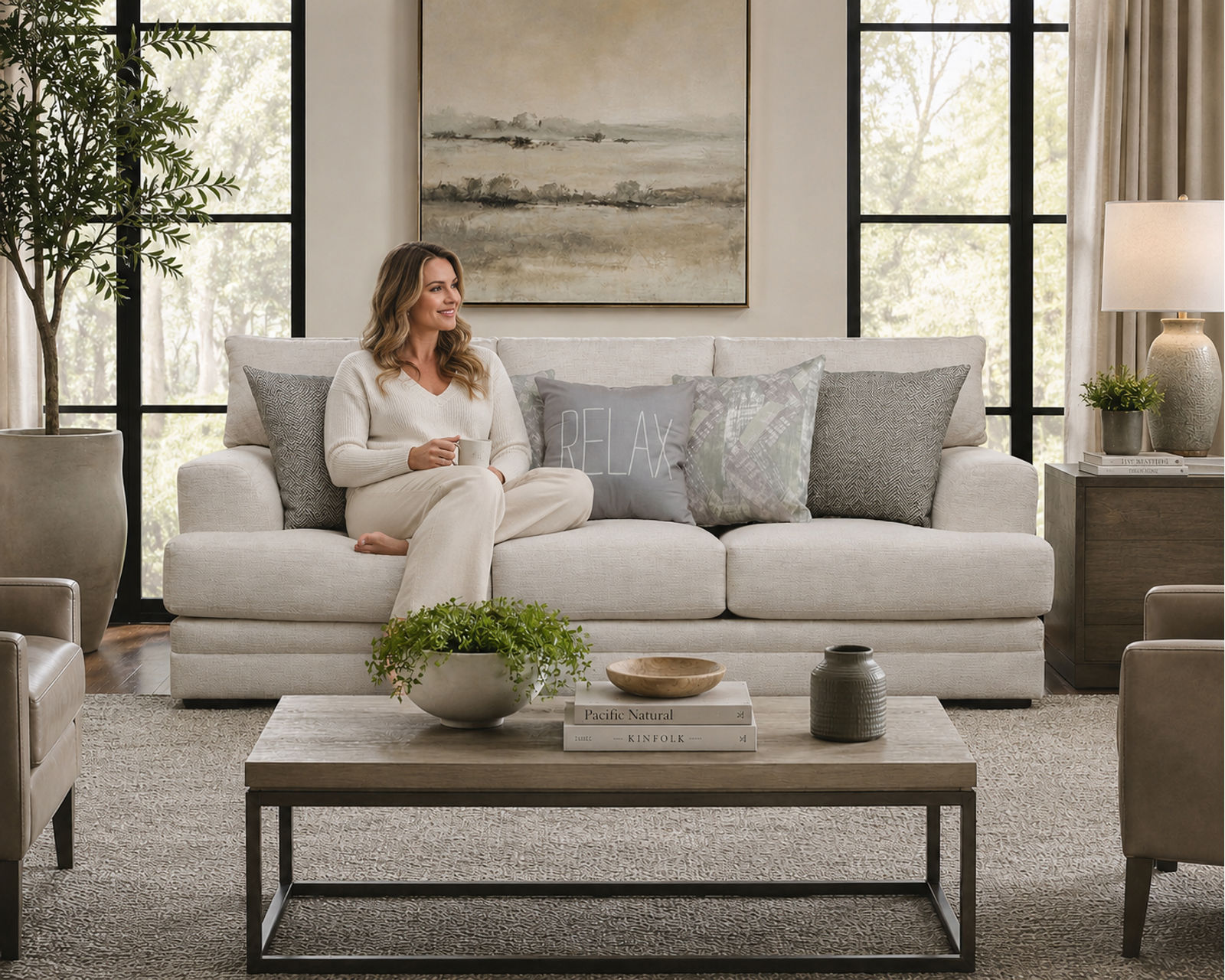 Zeller 93" Sofa (includes pillows)