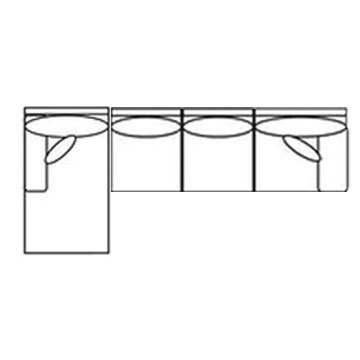 Layout H: Two Piece Sectional 68" X 108"