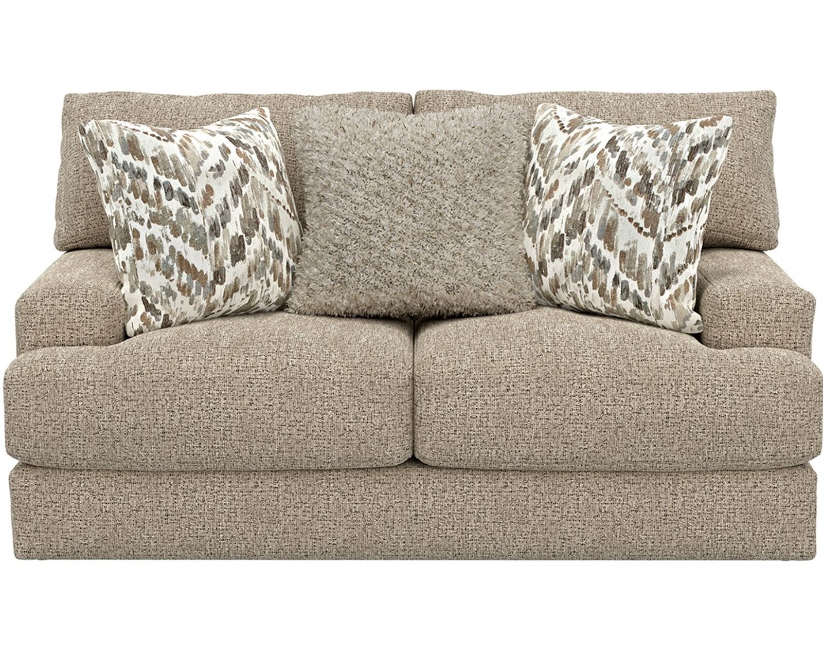 Brett 93" Sofa (2 colors) includes pillows - Brett 70" Loveseat Shown in Fabric Honey