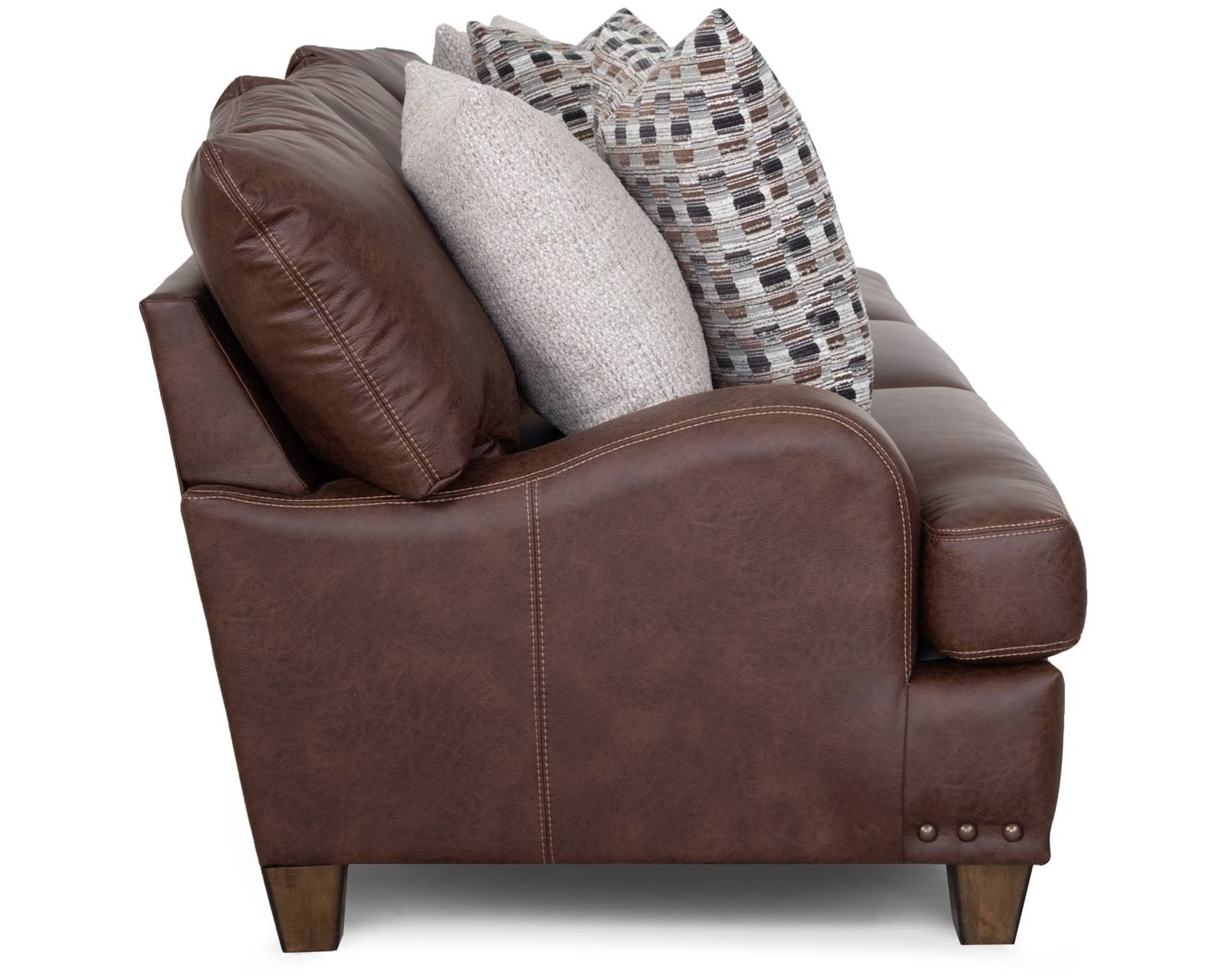 Dayton 93" Leather-Look Fabric Sofa (Rugged Character. Sink-In Comfort. Timeless Style) - A Designer Room. A Comfortable Price.