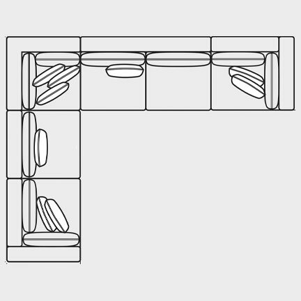 Layout I: Six Piece Sectional 118" x 155"