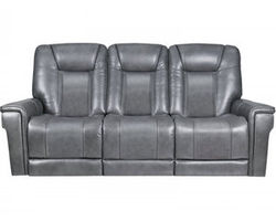 Sanibel 88" Sofa w/Power Recline, Power Head Rests &amp; Power Lumbar (Lay Flat) Storm Leather (In stock)