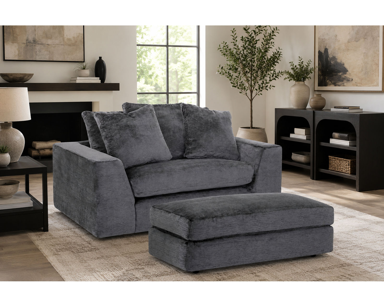 Haswell 99" Pillow Back Sofa (Sink-In Comfort. Modern Style. Made to Relax) - Your Shortcut to a Beautifully Designed Home.