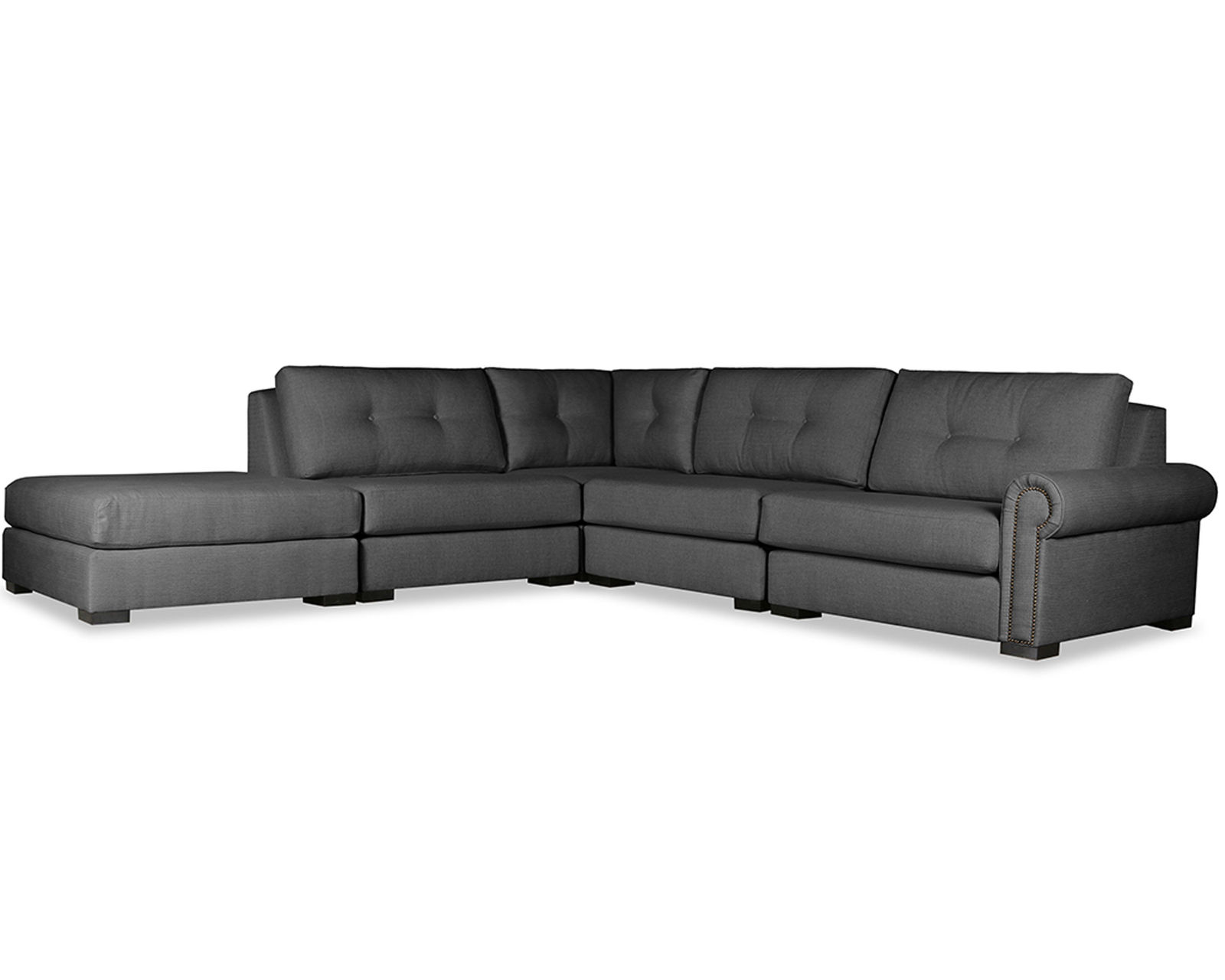  Sylviane Buttoned 5 Pieces Modular Sectional (Choice of Colors)
