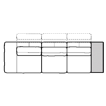 Layout D: Three Piece Sectional 137" wide