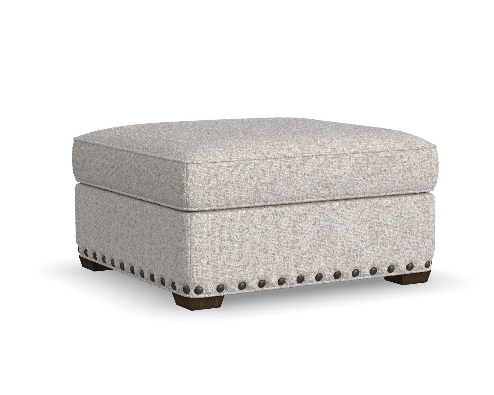 Milo 7050 Sofa (97") +100 fabrics - Milo 31" x 33" Cocktail Ottoman with Nailhead Trim