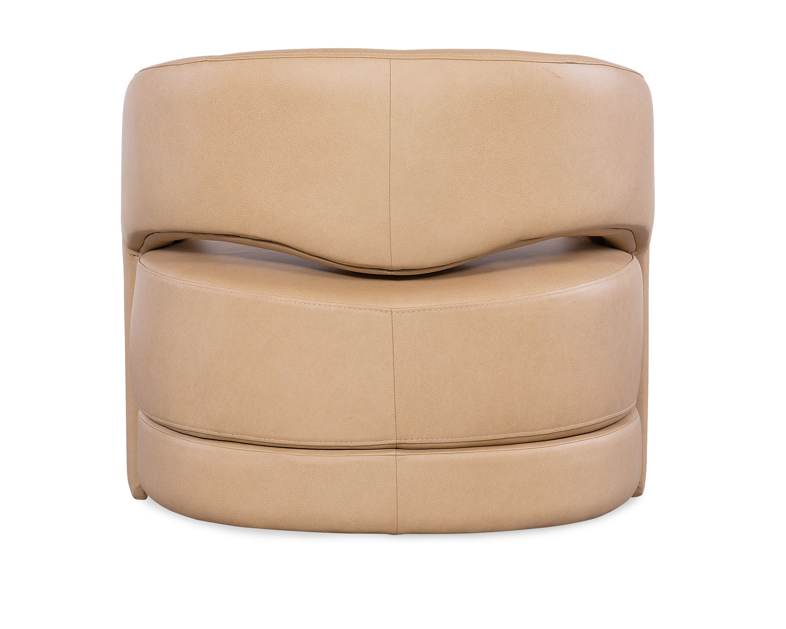 Keys Leather Tan Sofa 97" (In stock) - Keys Swivel Chair