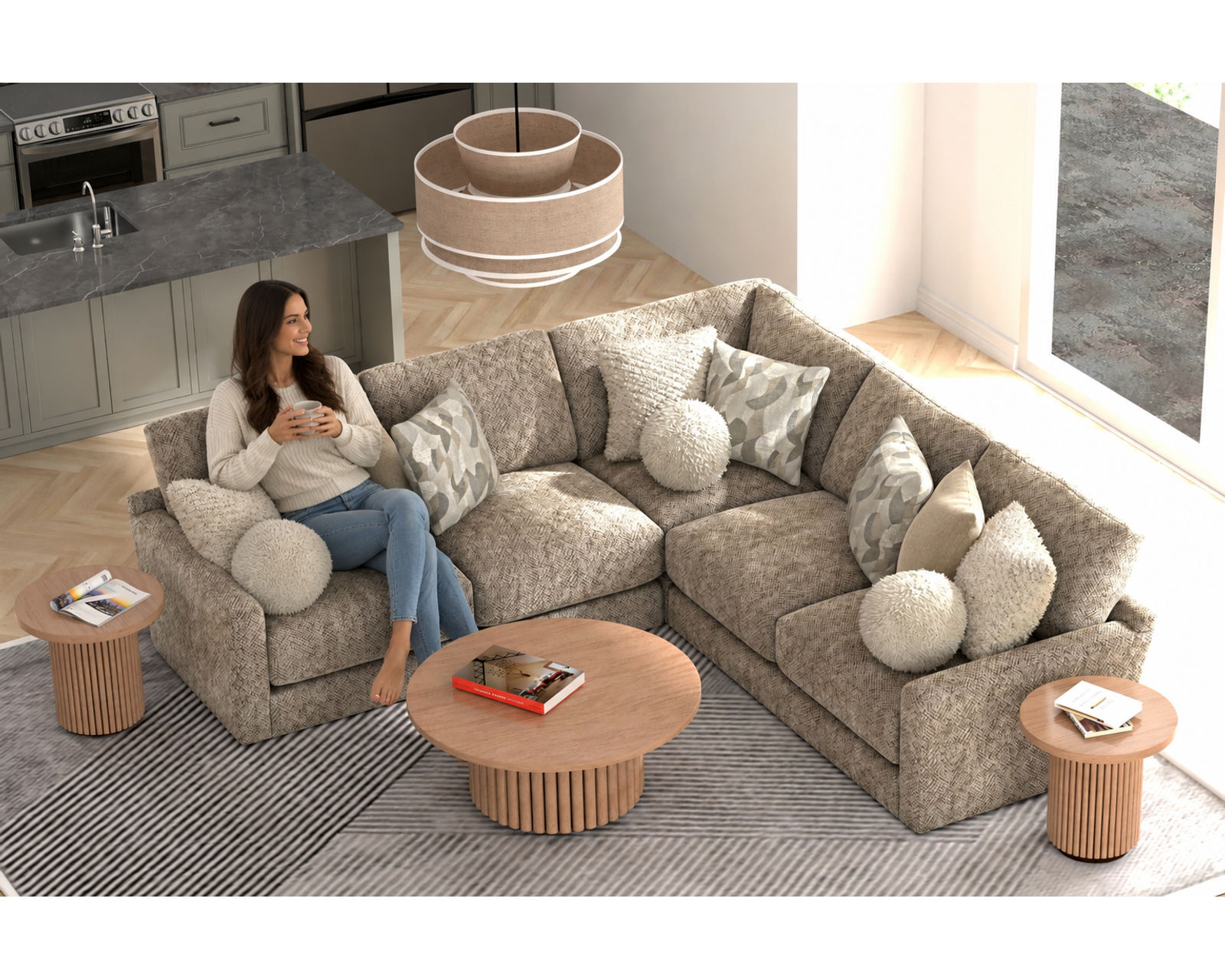 Turner 3145 Modular Sectional (includes pillows) - Premium Comfort Without the Premium Price.