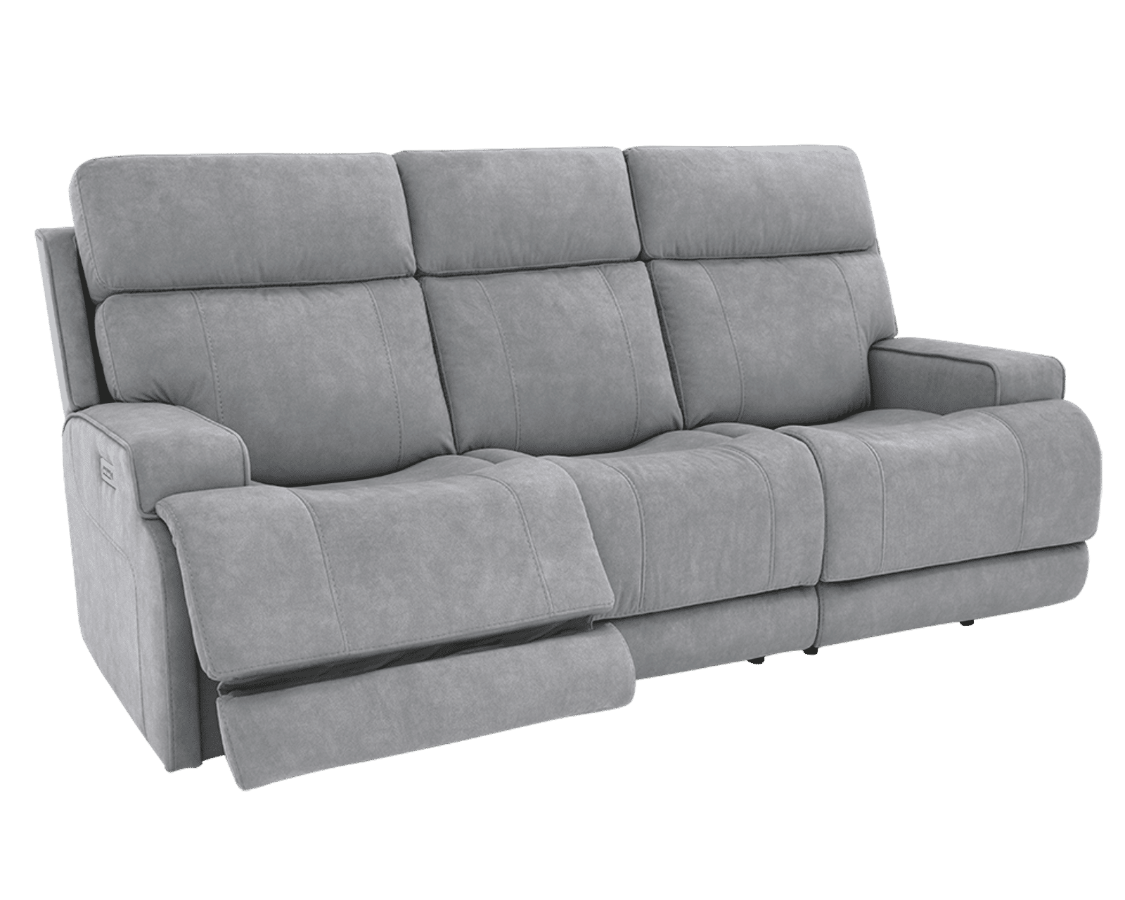Ashbee 89" Zero Gravity Sofa w/Power Recline, Power Head Rests & 3" Footrest Extension (Dolphin) In stock